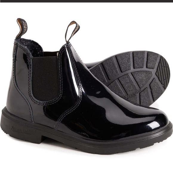 NEW Blundstone Chelsea Boots Black Patent Leather size 1, 2, 3 - Picture 1 of 2
